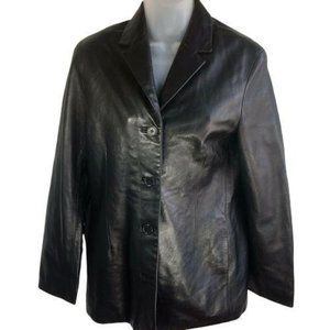COACH Black Leather Jacket - Women's Medium  Lined